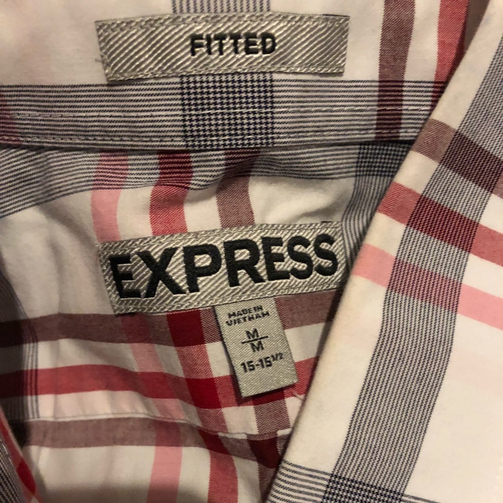 Express Fitted Button Down Size M For Men - image 4